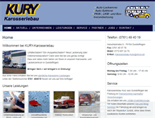 Tablet Screenshot of karosseriebau-kury.de